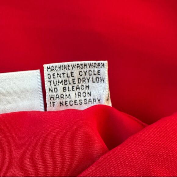 Vintage ‘90s Yves St. Clair Red & Black Collared Button Down Blouse - Picture 6 of 6